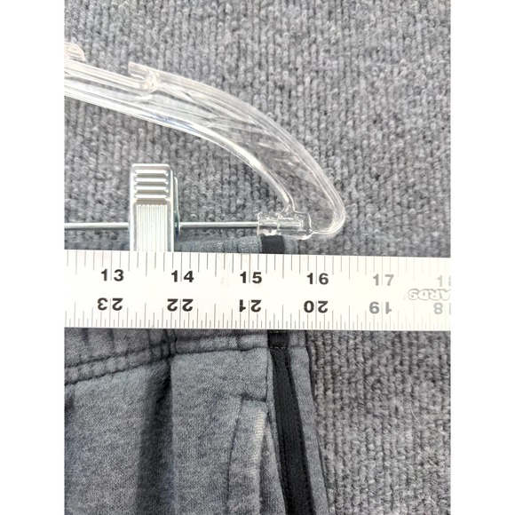 Adidas Athletic Sweatpants Size L Gray Black Stripes 15.5W 27.5 Inseam - Picture 10 of 11